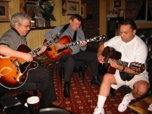 Trefor Owen jamming with Bireli Lagrene and Jimmy Bruno