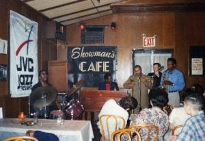 Trefor Owen with the Selino Clark Quintet, at the Showman's Cafe, Harlem, New York.